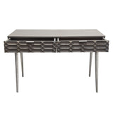 Petra Smoke Grey 2-Drawer Writing Desk - Ornate Home