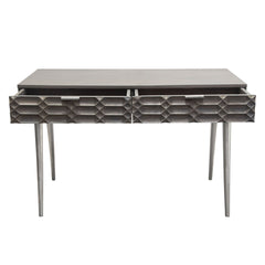 Petra Smoke Grey 2-Drawer Writing Desk - Ornate Home