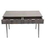 Petra Smoke Grey 2-Drawer Writing Desk - Ornate Home