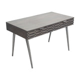 Petra Smoke Grey 2-Drawer Writing Desk - Ornate Home