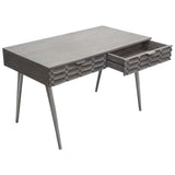 Petra Smoke Grey 2-Drawer Writing Desk - Ornate Home
