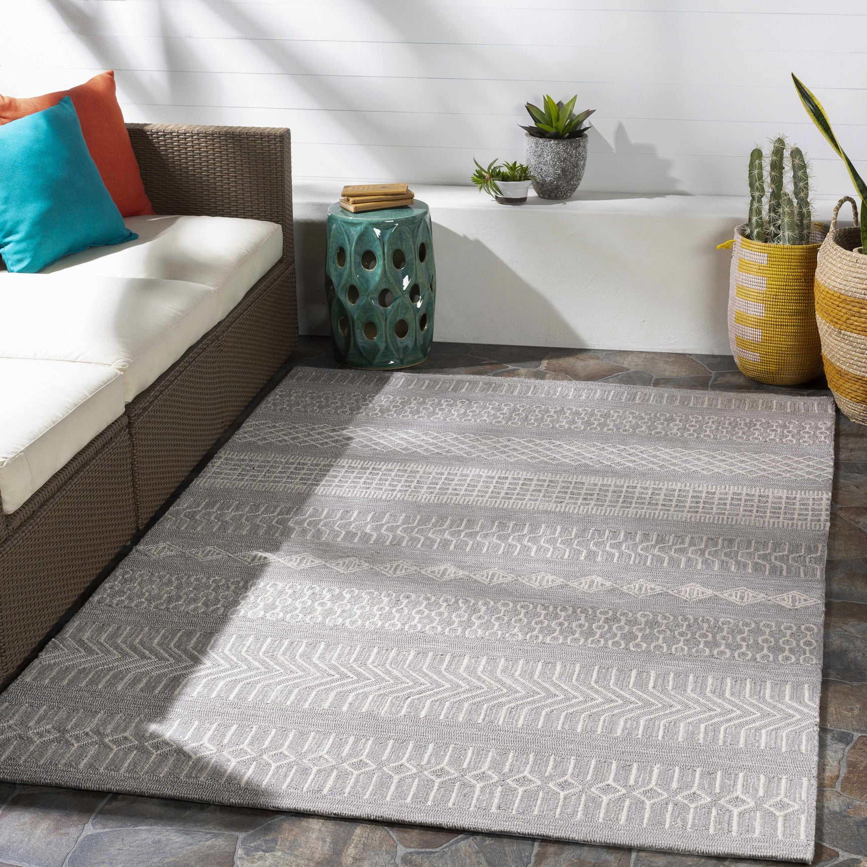 Pewsey Tribal Outdoor Area Rug - Clearance - Ornate Home