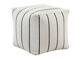 Pewter Multi-color Pouf - Ornate Home