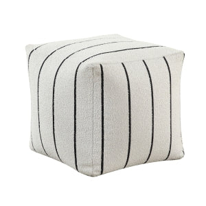 Pewter Multi-color Pouf - Ornate Home