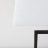 Peyton Black/White Metal Cube and Shade Table Lamp with Marble - Ornate Home