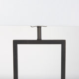 Peyton Black/White Metal Cube and Shade Table Lamp with Marble - Ornate Home
