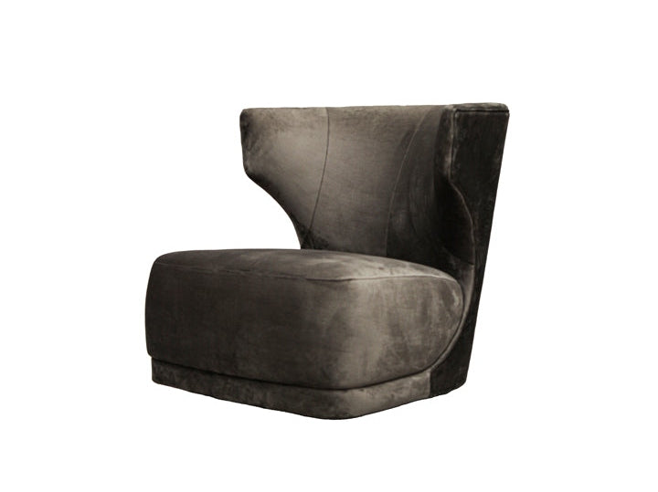 Phantom Dark Gray Velvet Swivel Accent Chair - Ornate Home