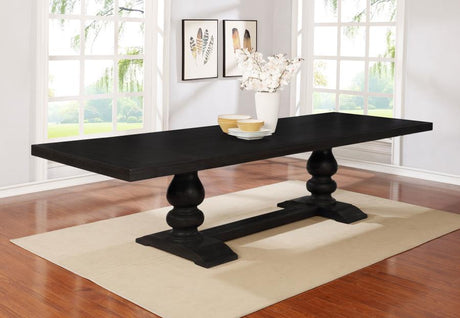 Phelps Antique Noir Traditional Dining Table - Ornate Home