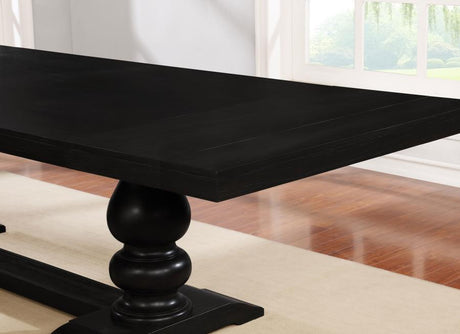 Phelps Antique Noir Traditional Dining Table - Ornate Home