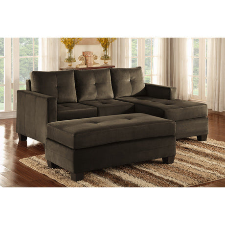 Phelps Brown Reversible Sofa Chaise - Ornate Home
