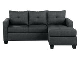 Phelps Dark Gray Reversible Sofa Chaise - Ornate Home