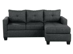 Phelps Dark Gray Reversible Sofa Chaise - Ornate Home
