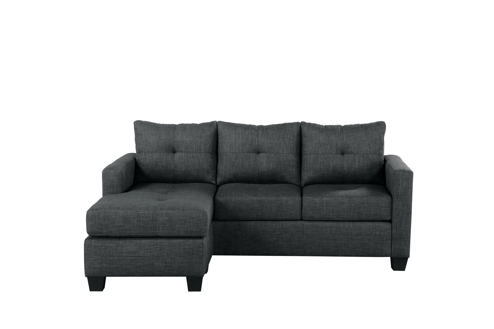 Phelps Dark Gray Reversible Sofa Chaise - Ornate Home