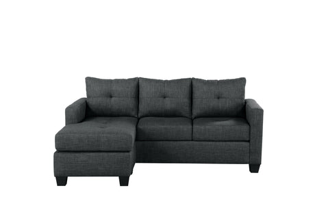 Phelps Dark Gray Reversible Sofa Chaise - Ornate Home