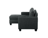 Phelps Dark Gray Reversible Sofa Chaise - Ornate Home