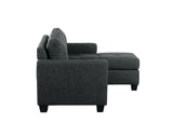 Phelps Dark Gray Reversible Sofa Chaise - Ornate Home
