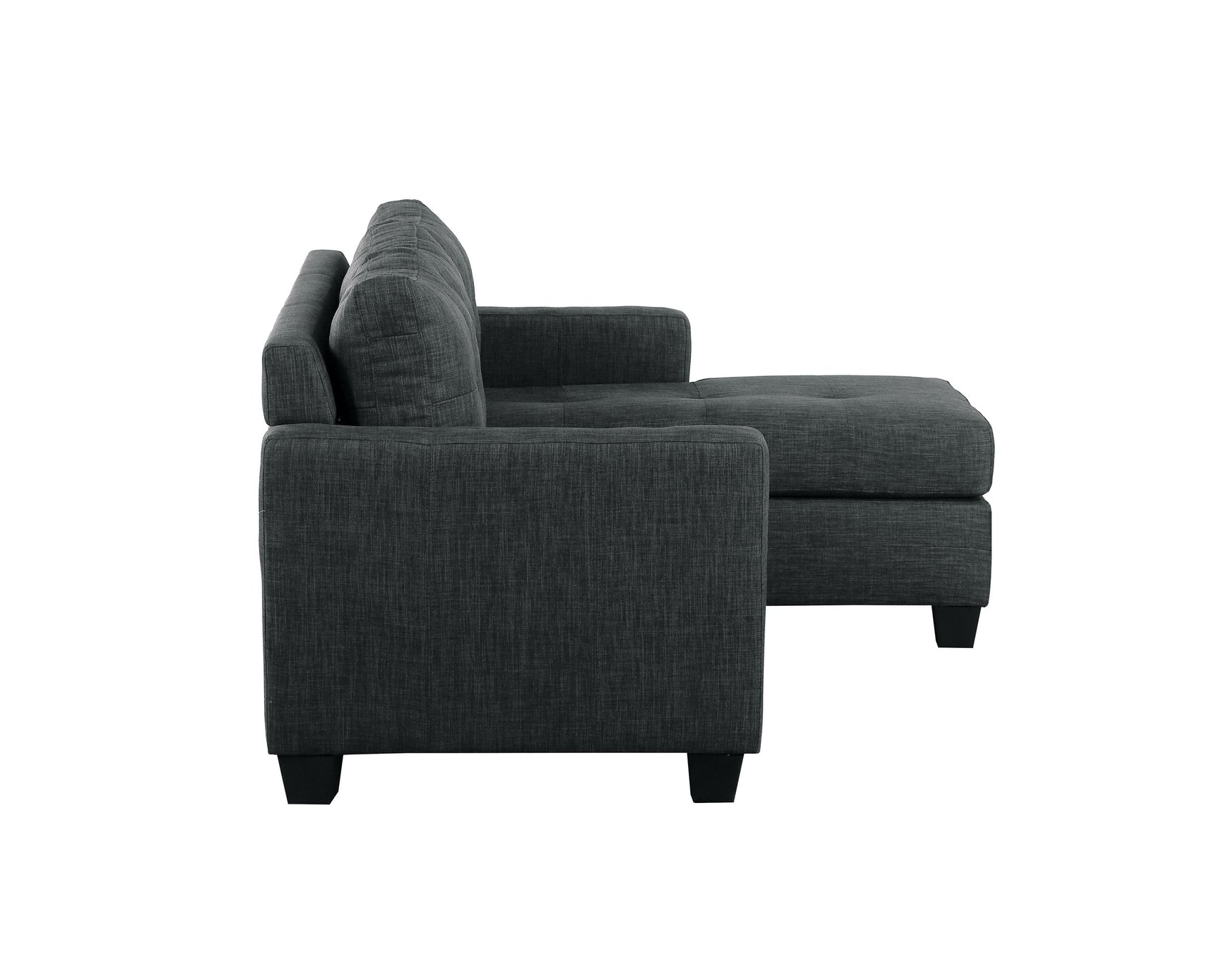 Phelps Dark Gray Reversible Sofa Chaise - Ornate Home