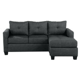 Phelps Dark Gray Reversible Sofa Chaise - Ornate Home
