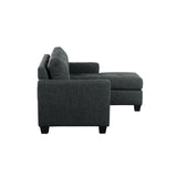 Phelps Dark Gray Reversible Sofa Chaise - Ornate Home