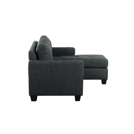 Phelps Dark Gray Reversible Sofa Chaise - Ornate Home