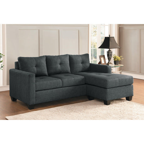 Phelps Dark Gray Reversible Sofa Chaise - Ornate Home
