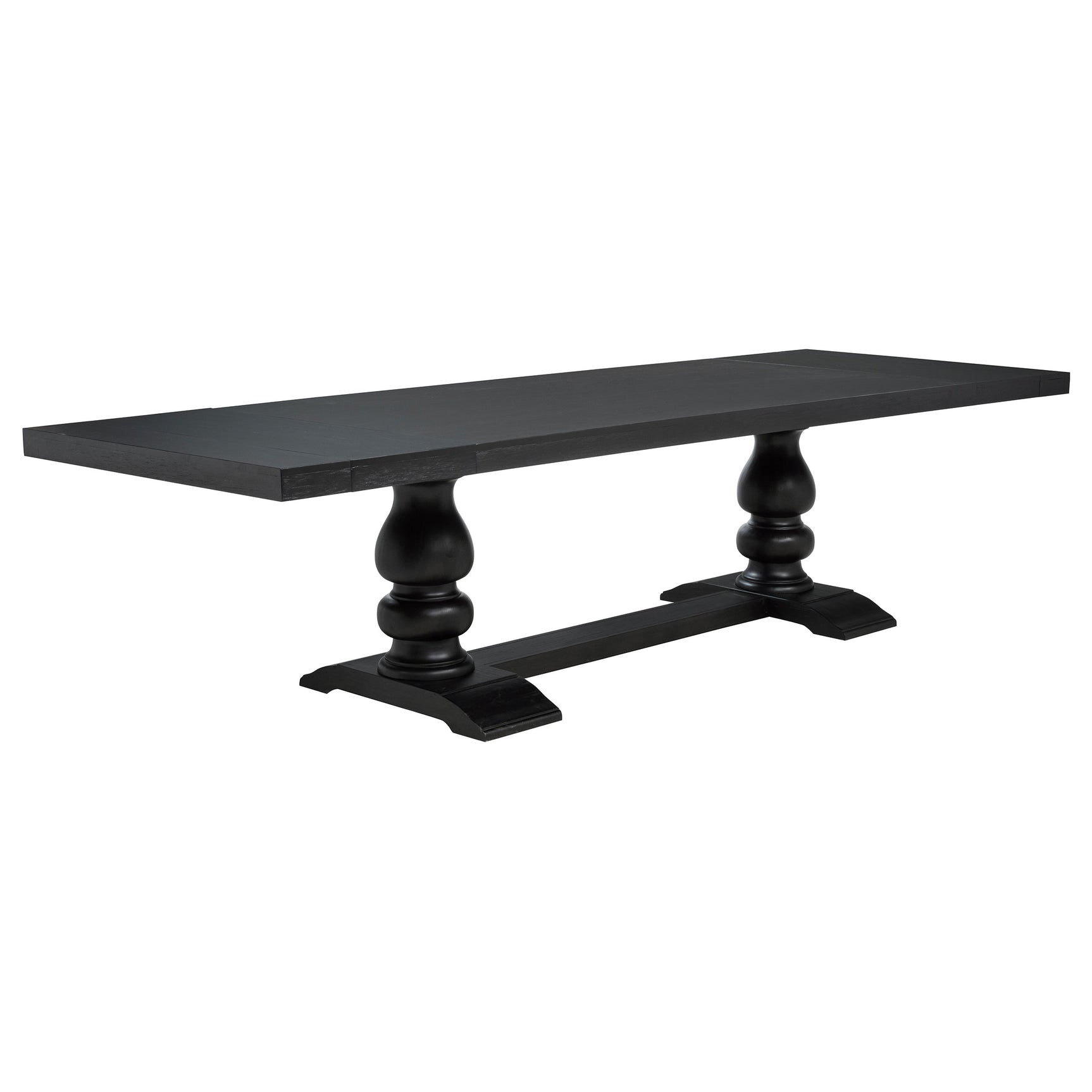Phelps Tan/Distressed Noir 9-piece Rectangular Dining Table Set - Ornate Home