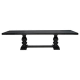 Phelps Tan/Distressed Noir 9-piece Rectangular Dining Table Set - Ornate Home