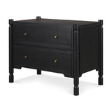 Phil Black Wood 2 Drawer Accent Cabinet - Ornate Home