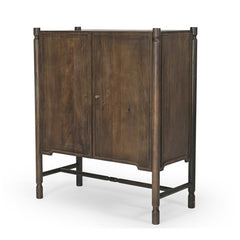 Phil Dark Brown Wood 2 Door Bar Cabinet - Ornate Home