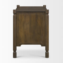 Phil Dark Brown Wood 2 Drawer Nightstand - Ornate Home