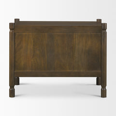 Phil Dark Brown Wood 2 Drawer Nightstand - Ornate Home