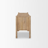 Phil Light Brown Wood 2 Door 1 Drawer with Pull Down Media Console - Ornate Home