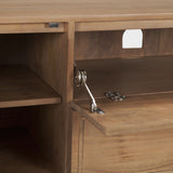 Phil Light Brown Wood 2 Door 1 Drawer with Pull Down Media Console - Ornate Home