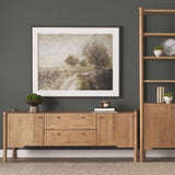 Phil Light Brown Wood 2 Door 1 Drawer with Pull Down Media Console - Ornate Home