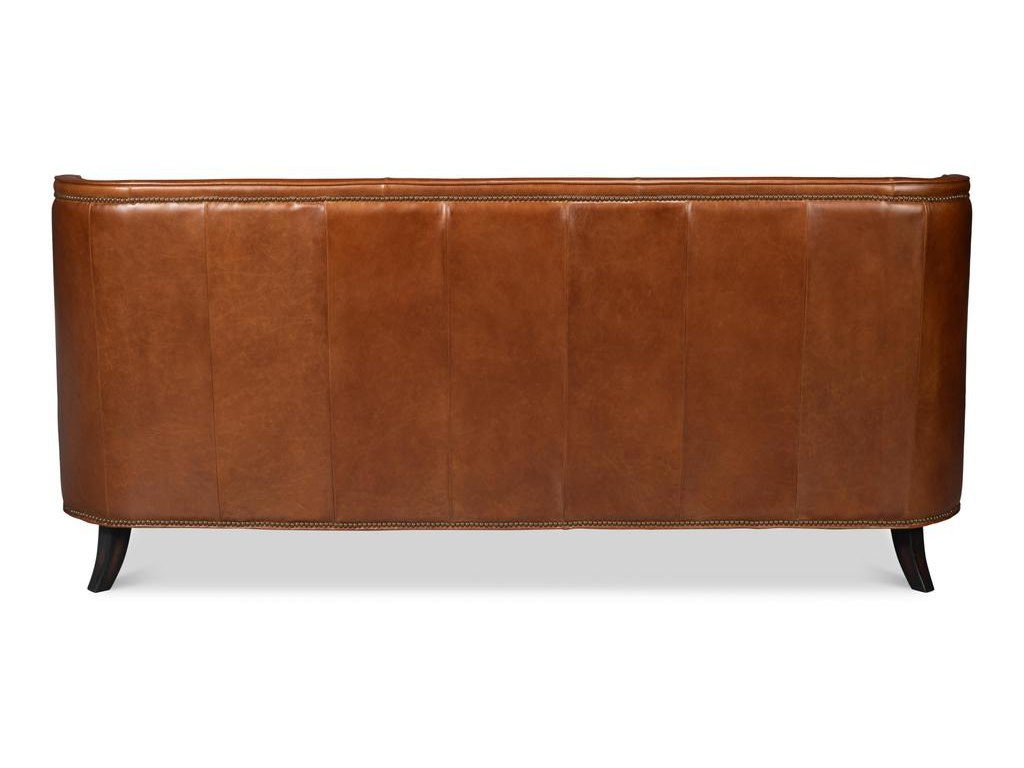 Philipe Brown Distilled Leather Sofa - Ornate Home