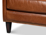 Philipe Brown Distilled Leather Sofa - Ornate Home