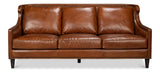 Philipe Brown Distilled Leather Sofa - Ornate Home