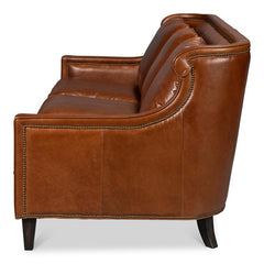 Philipe Brown Distilled Leather Sofa - Ornate Home