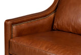 Philipe Brown Distilled Leather Sofa - Ornate Home