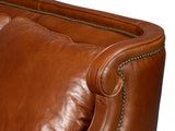 Philipe Brown Distilled Leather Sofa - Ornate Home