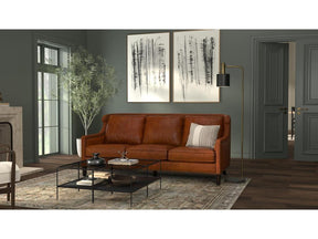 Philipe Brown Distilled Leather Sofa - Ornate Home