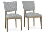 Phillip Striped Upholstered Dining Chair (Set of 2) - Ornate Home