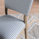Phillip Striped Upholstered Dining Chair (Set of 2) - Ornate Home