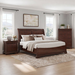Phillipe Cherry 3-Piece King Bedroom Set - Ornate Home