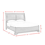 Phillipe Cherry 3-Piece King Bedroom Set with 2 Nightstands - Ornate Home
