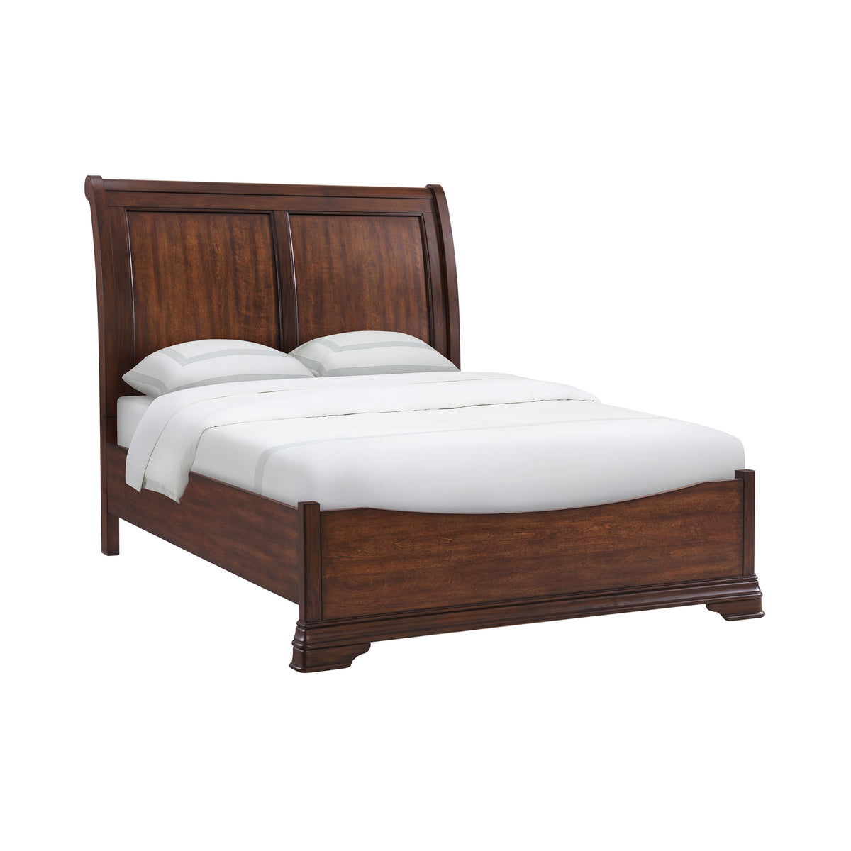 Phillipe Cherry 5-Piece Queen Bedroom Set with 2 Nightstands, Dresser & Chest - Ornate Home