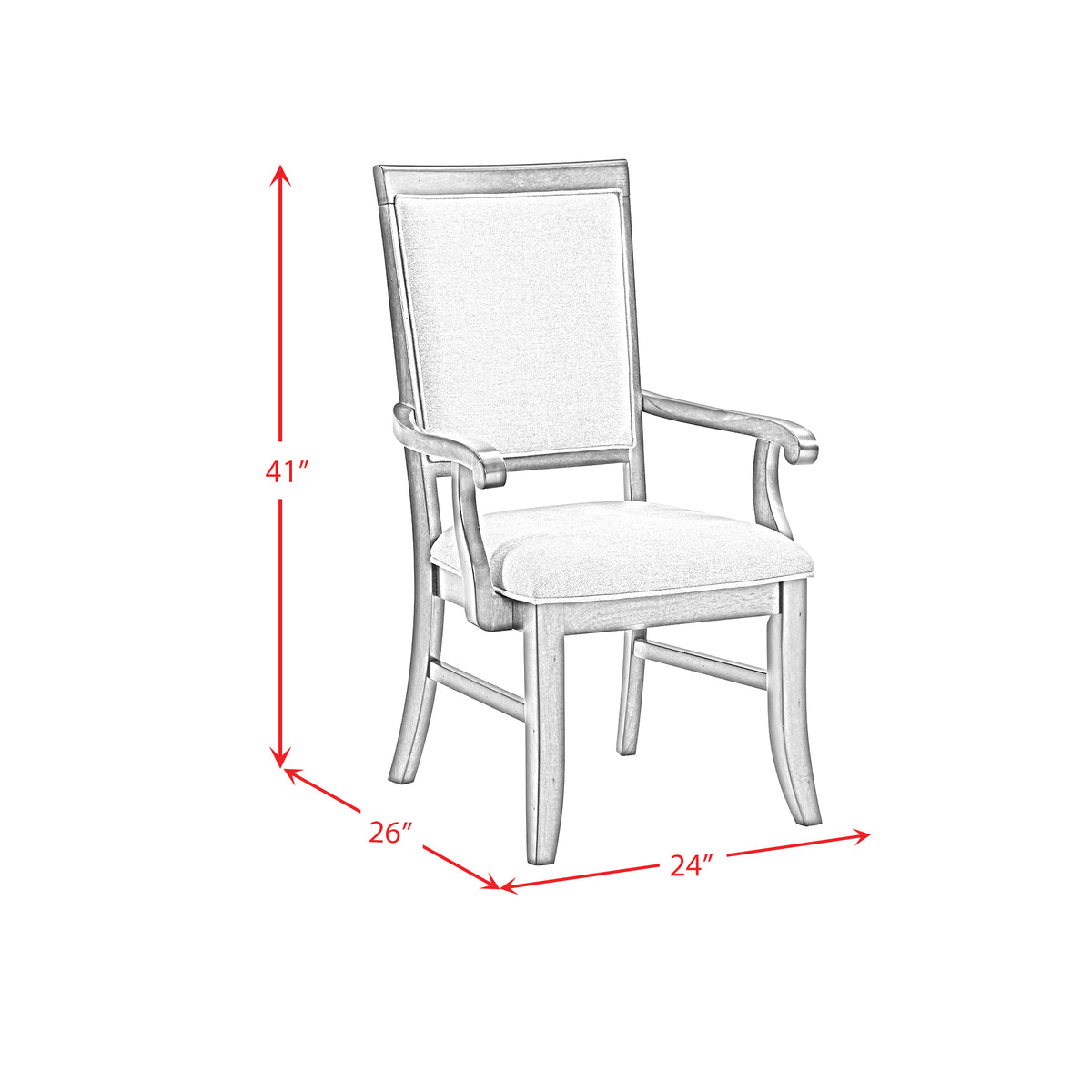Phillipe Cherry 7-Piece Standard Height Dining Set with Table, Four Chairs & Two Arm Chairs - Ornate Home
