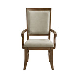 Phillipe Cherry/Grey Dining Arm Chair (Set of 2) - Ornate Home