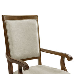 Phillipe Cherry/Grey Dining Arm Chair (Set of 2) - Ornate Home