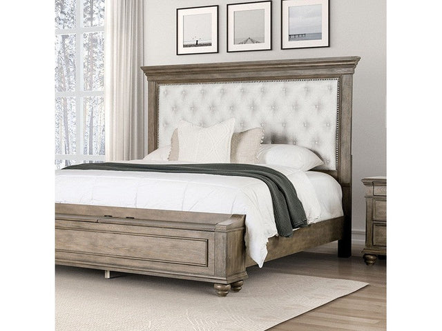 Philomath Aged Oak Queen Bed - Ornate Home